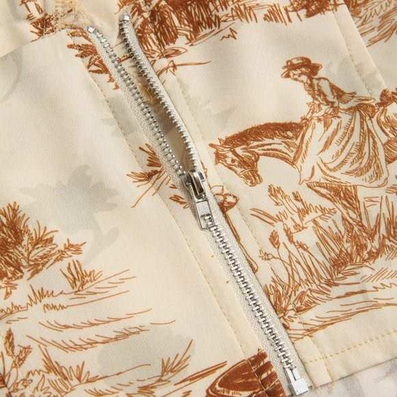 Vintage Printed Corset Crop Top - Picture 7 of 8